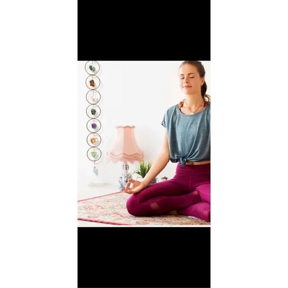 Crystal raw stone and bronze hanging pendent . Long . See measurements. - Picture 5 of 7